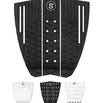 SYMPL Surfboard Traction Pad 3Piece With 3M Adhesive and Arch Support by Wave & Hang