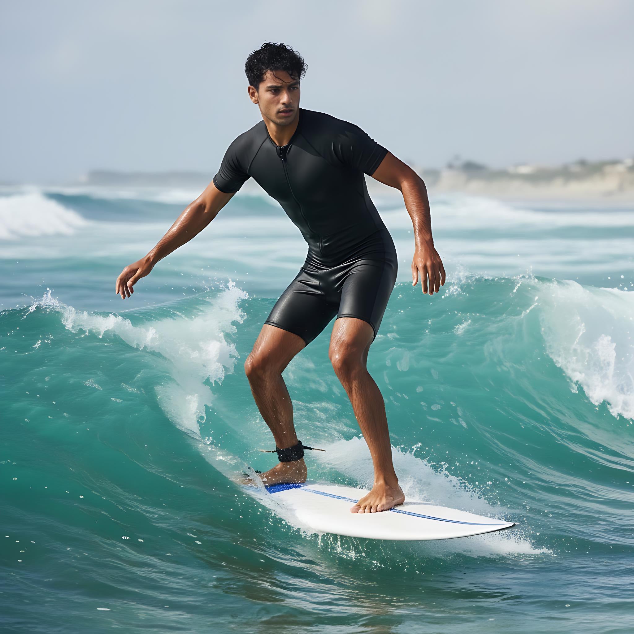 Men's Short Sleeve Full Body Suit Quick Dry Compression Swimwear by Wave & Hang