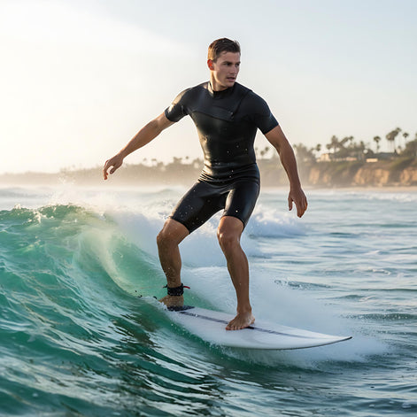 Men's Short Sleeve Full Body Suit Quick Dry Compression Swimwear by Wave & Hang