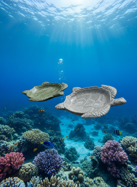 Turtle Tray – Handmade Mineral Resin Coastal Decor | Food-Safe by Wave & Hang