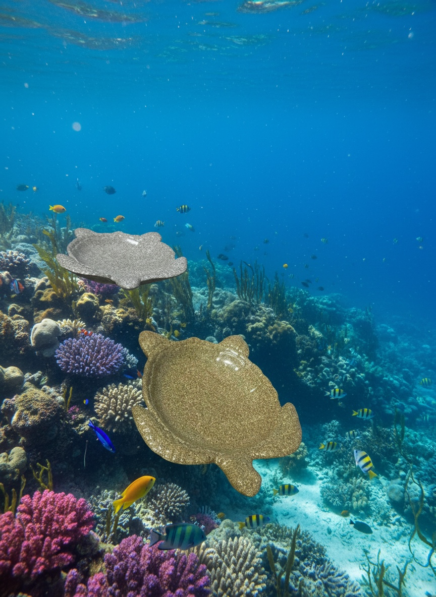 Turtle Tray – Handmade Mineral Resin Coastal Decor | Food-Safe by Wave & Hang