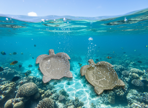 Turtle Tray – Handmade Mineral Resin Coastal Decor | Food-Safe by Wave & Hang