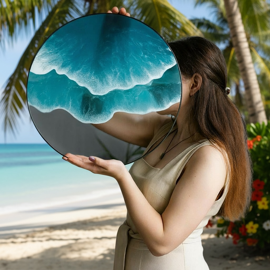 Ocean Wave Acrylic Wall Pendant – Coastal Wall Art & Serene Home Décor by Wave & Hang