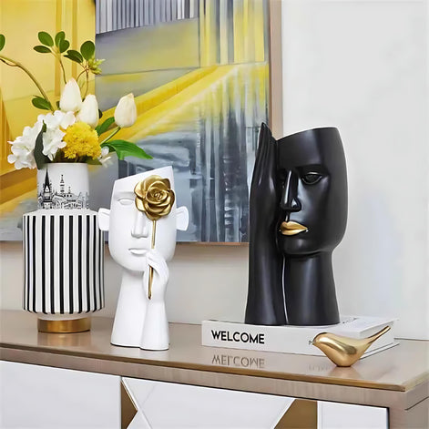 Creative Nordic Resin Vase – Modern Artistic Home & Office Decor by Wave & Hang