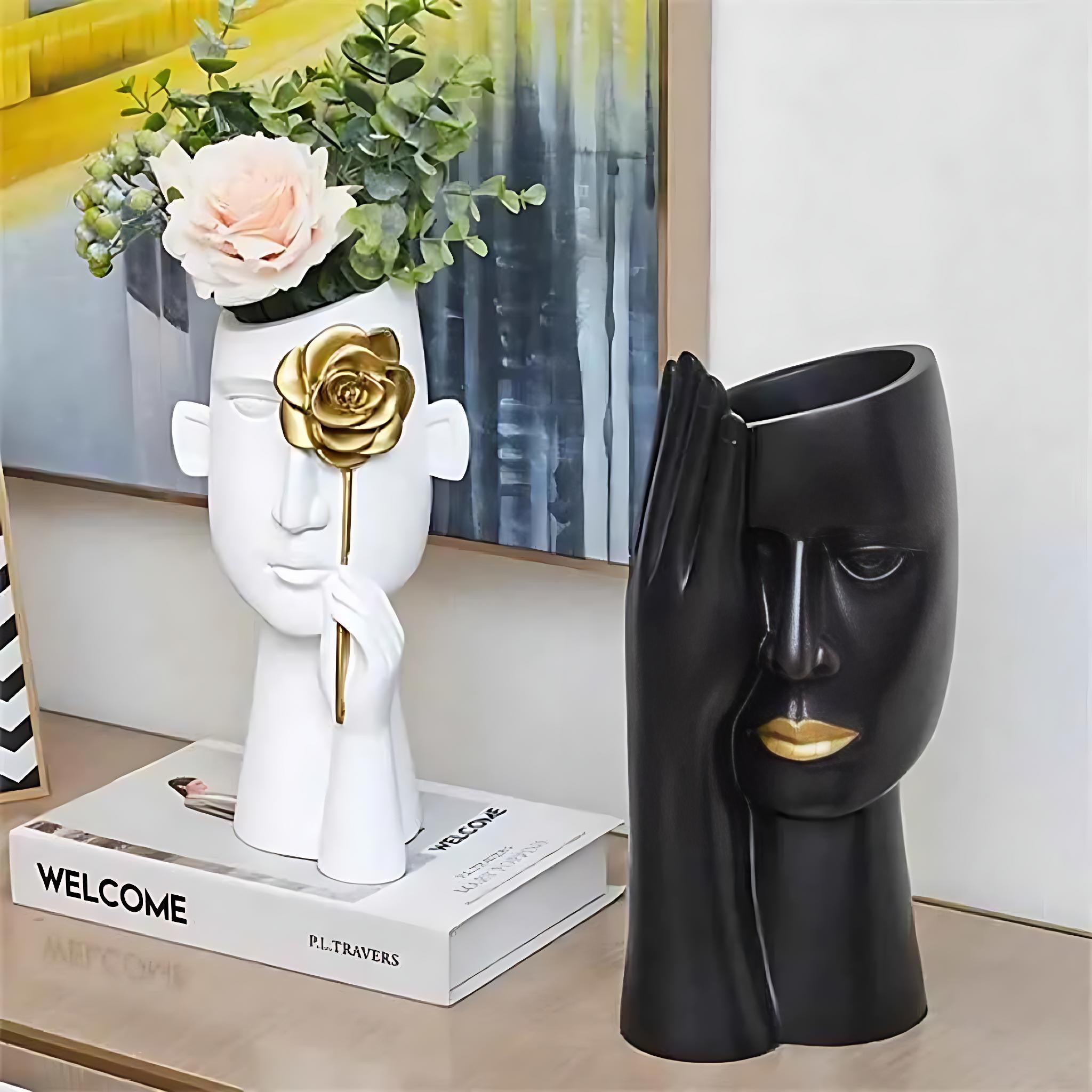 Creative Nordic Resin Vase – Modern Artistic Home & Office Decor by Wave & Hang