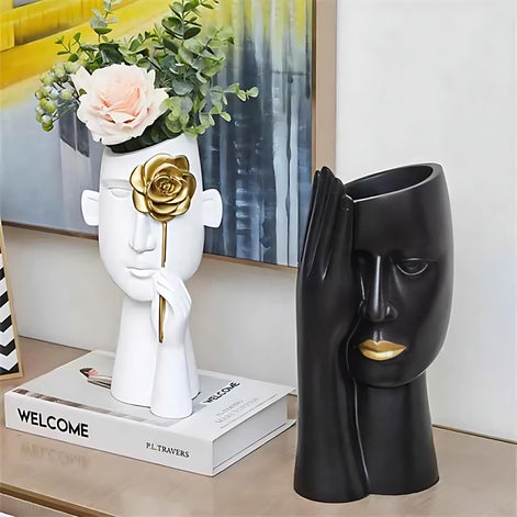 Creative Nordic Resin Vase – Modern Artistic Home & Office Decor by Wave & Hang