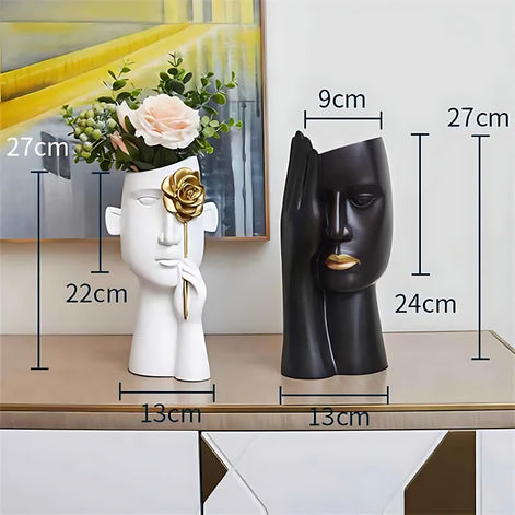 Creative Nordic Resin Vase – Modern Artistic Home & Office Decor by Wave & Hang