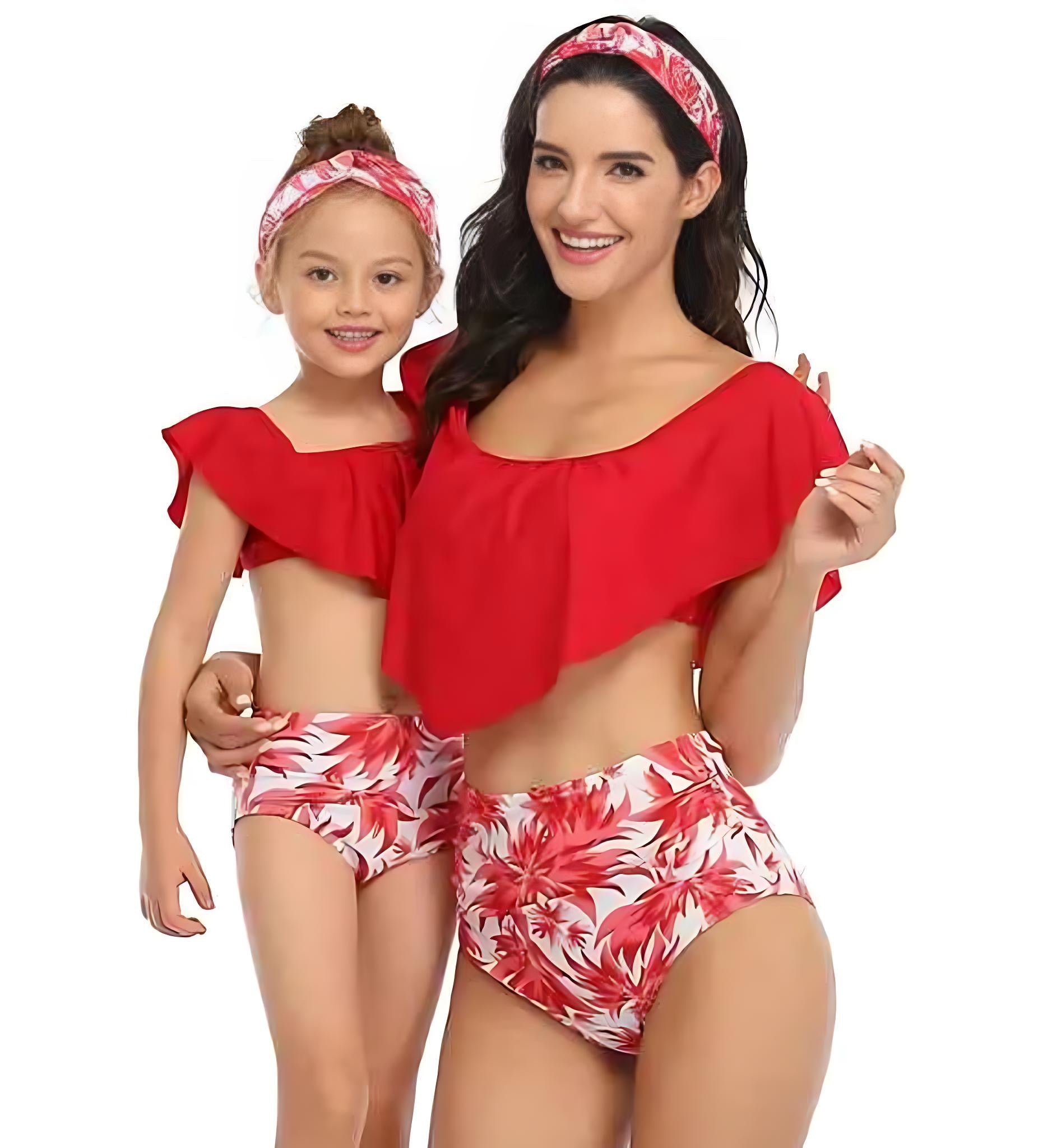 Mommy & Me Matching Bikini Set – Stylish Family Swimwear Collection by Wave & Hang