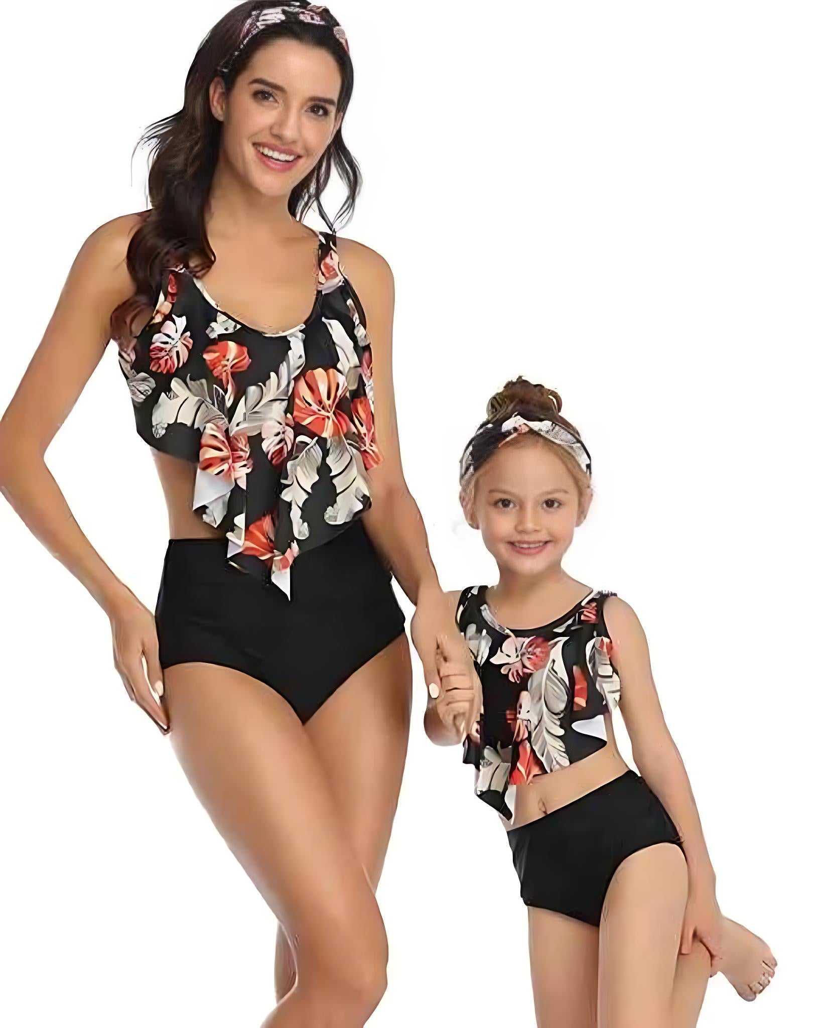 Mommy & Me Matching Bikini Set – Stylish Family Swimwear Collection by Wave & Hang