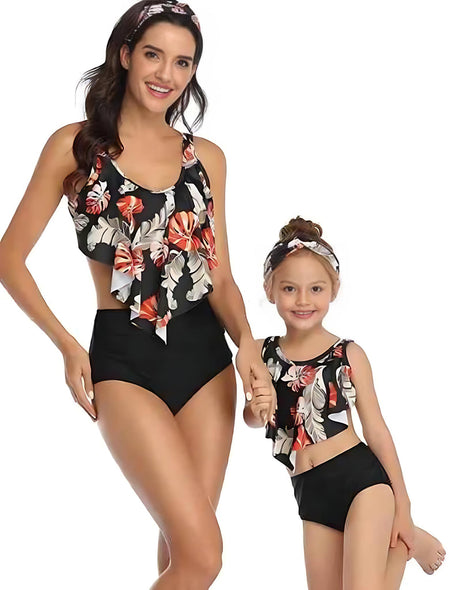 Mommy & Me Matching Bikini Set – Stylish Family Swimwear Collection by Wave & Hang