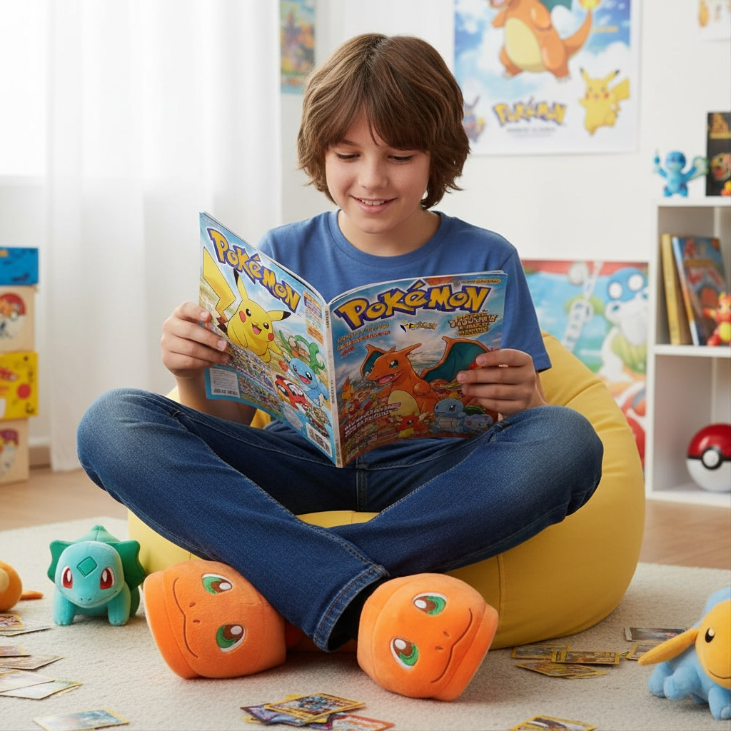 Pokémon Plush Slippers – Cozy Indoor Shoes Featuring Pikachu, Snorlax, Charmander & More by Wave & Hang