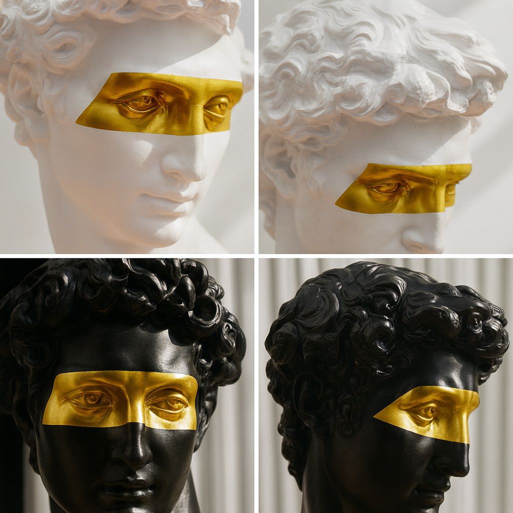 David Art Sculpture – Modern Resin Bust with Vintage Classical Design by Wave & Hang