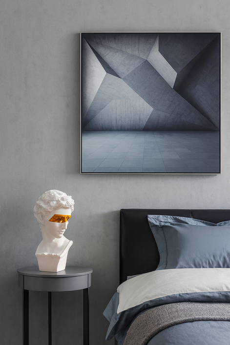 David Art Sculpture – Modern Resin Bust with Vintage Classical Design by Wave & Hang