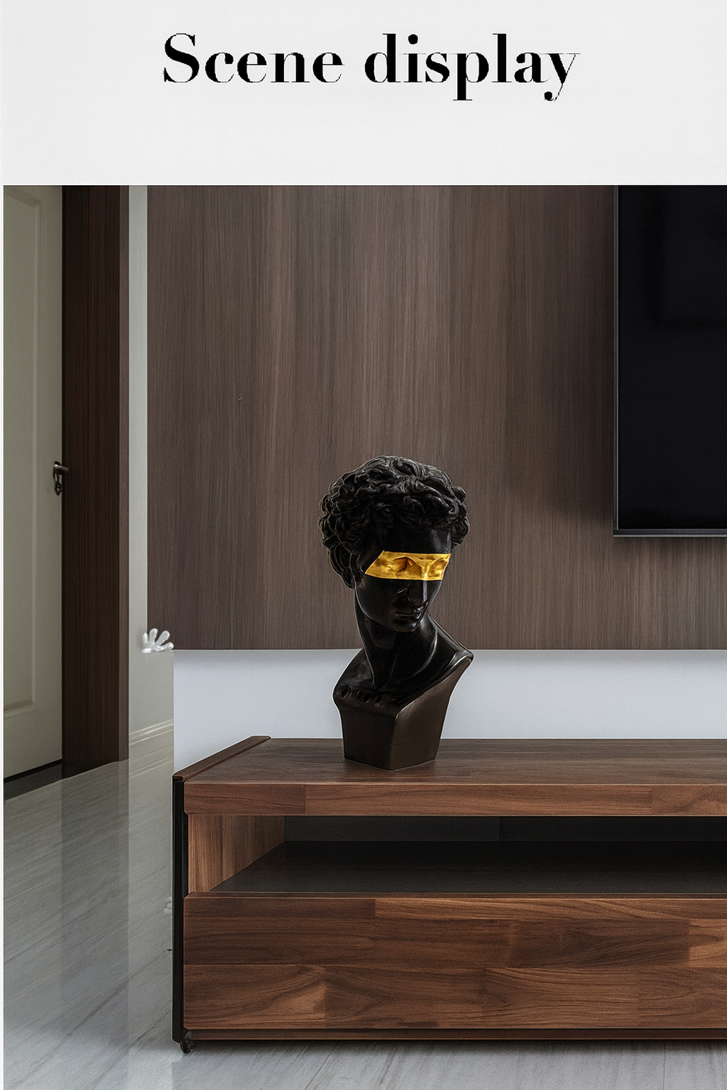 David Art Sculpture – Modern Resin Bust with Vintage Classical Design by Wave & Hang