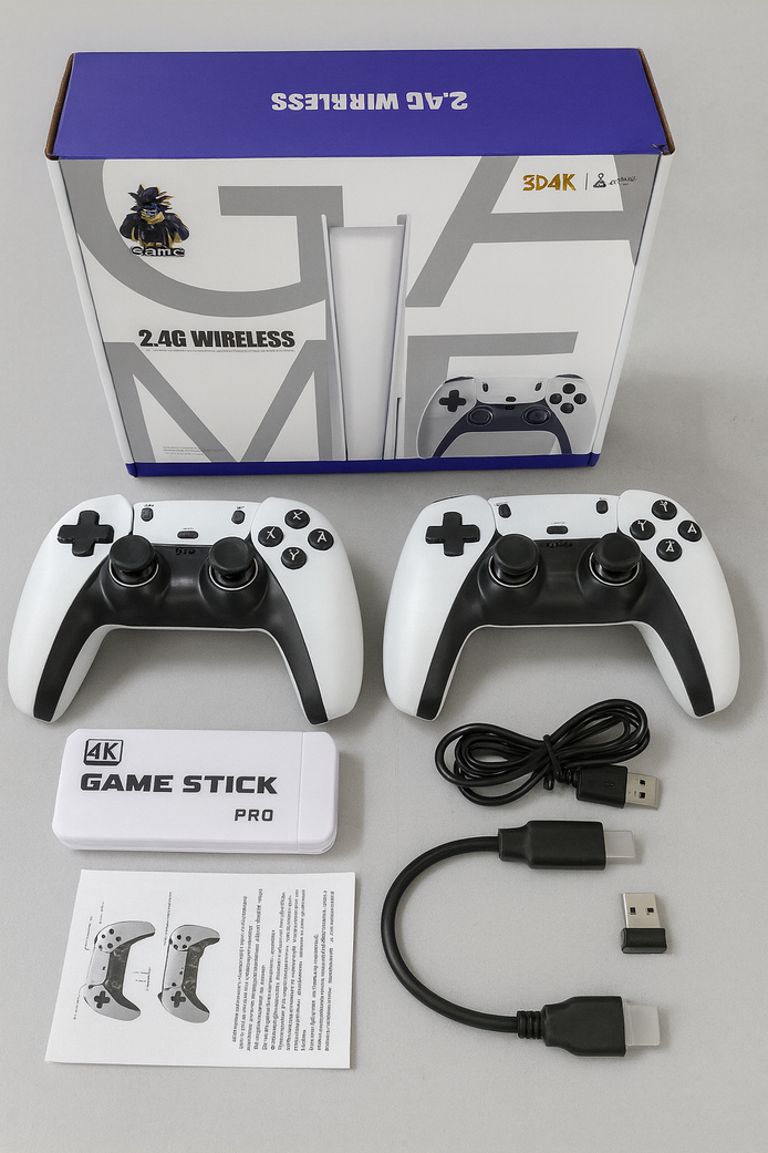 M15 Wireless TV Game Console – 10,000+ Retro Games, Dual Wireless Controllers & HDMI Plug & Play by Wave & Hang