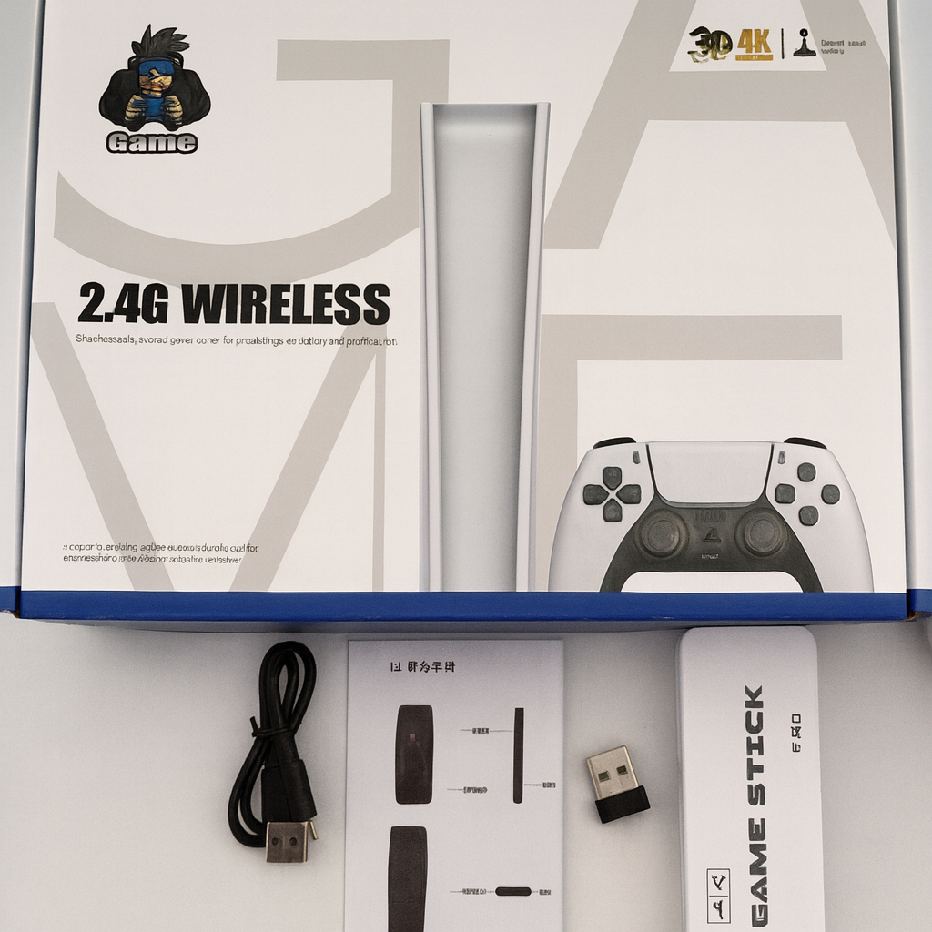 M15 Wireless TV Game Console – 10,000+ Retro Games, Dual Wireless Controllers & HDMI Plug & Play by Wave & Hang