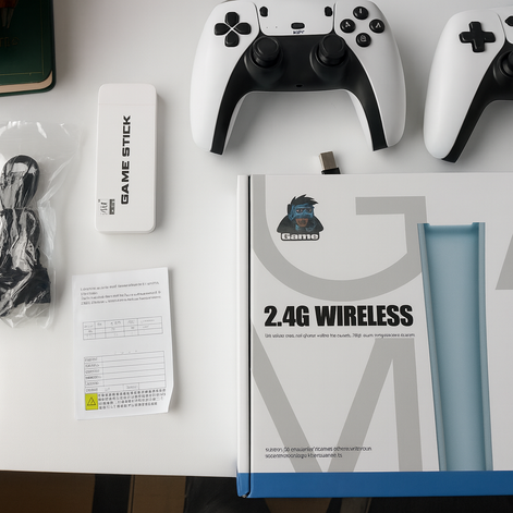 M15 Wireless TV Game Console – 10,000+ Retro Games, Dual Wireless Controllers & HDMI Plug & Play by Wave & Hang