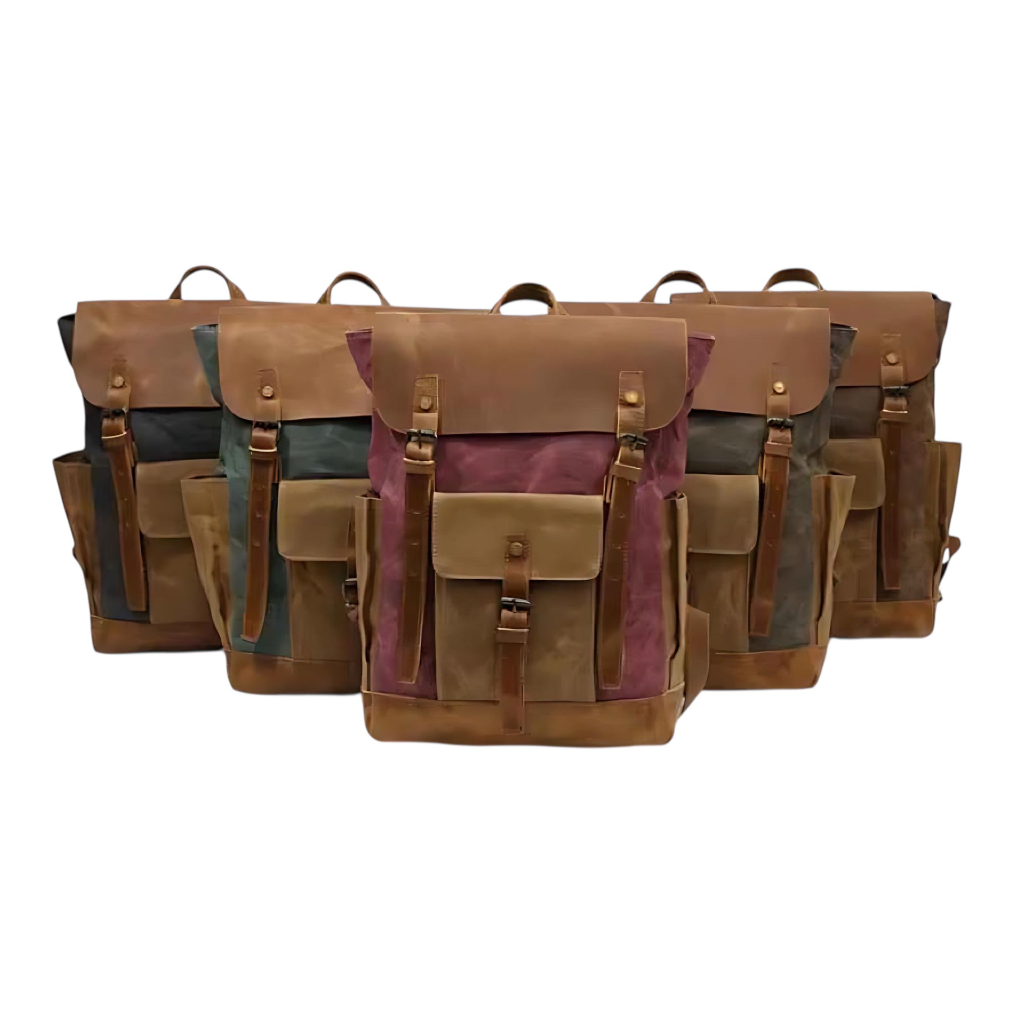 Vintage Canvas Backpack Waterproof Shockproof Travel Bag by Wave & Hang
