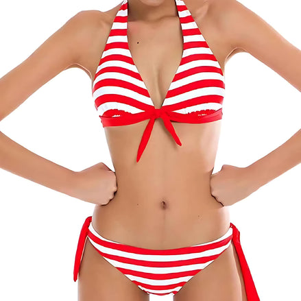 Sexy Two-Piece Bikini Set – Push-Up Swimwear for Beach, Pool & Vacations by Wave & Hang