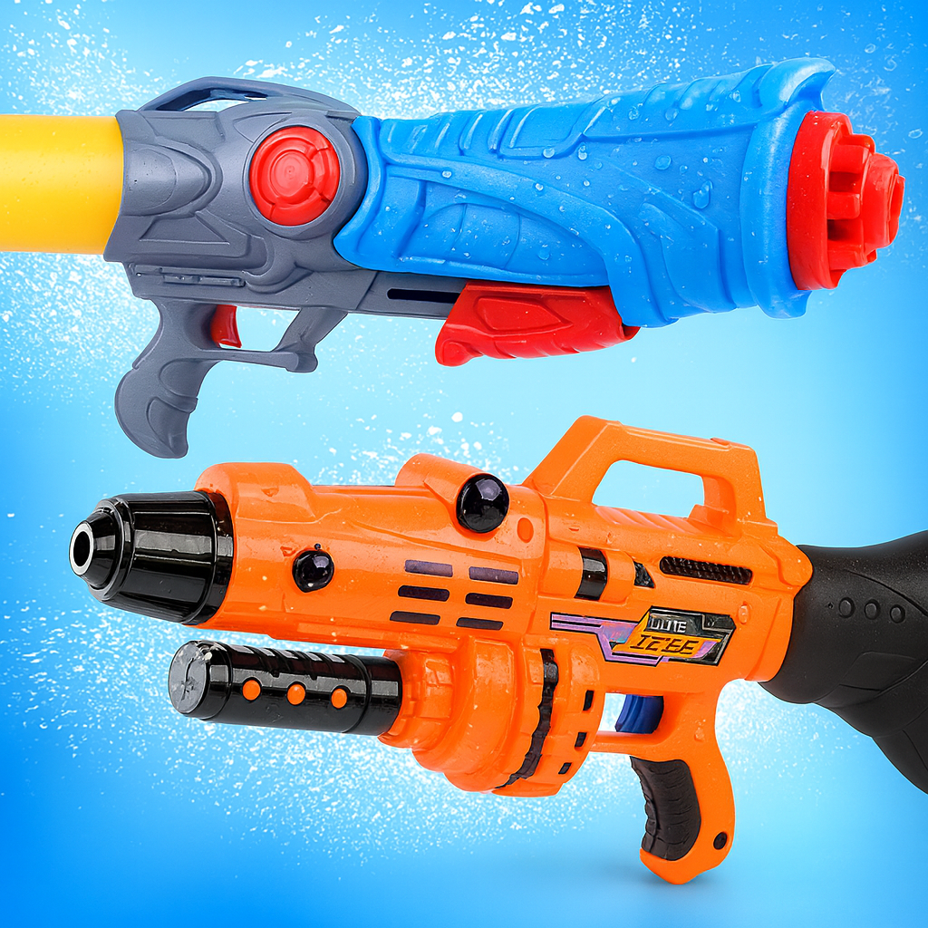 High-Pressure Beach Water Gun – 300ML Long-Range Soaker Blaster for Pool, Beach & Backyard Battles by Wave & Hang