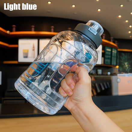 1500ml Transparent Sports Water Bottle with Handle – Leak-Proof, Portable, Large Capacity