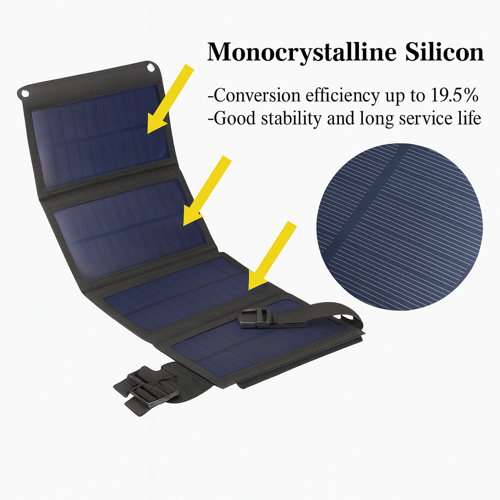 20W Solar Folding Bag USB Charger – Portable Foldable Solar Panel for Camping, Hiking & Outdoor Adventures