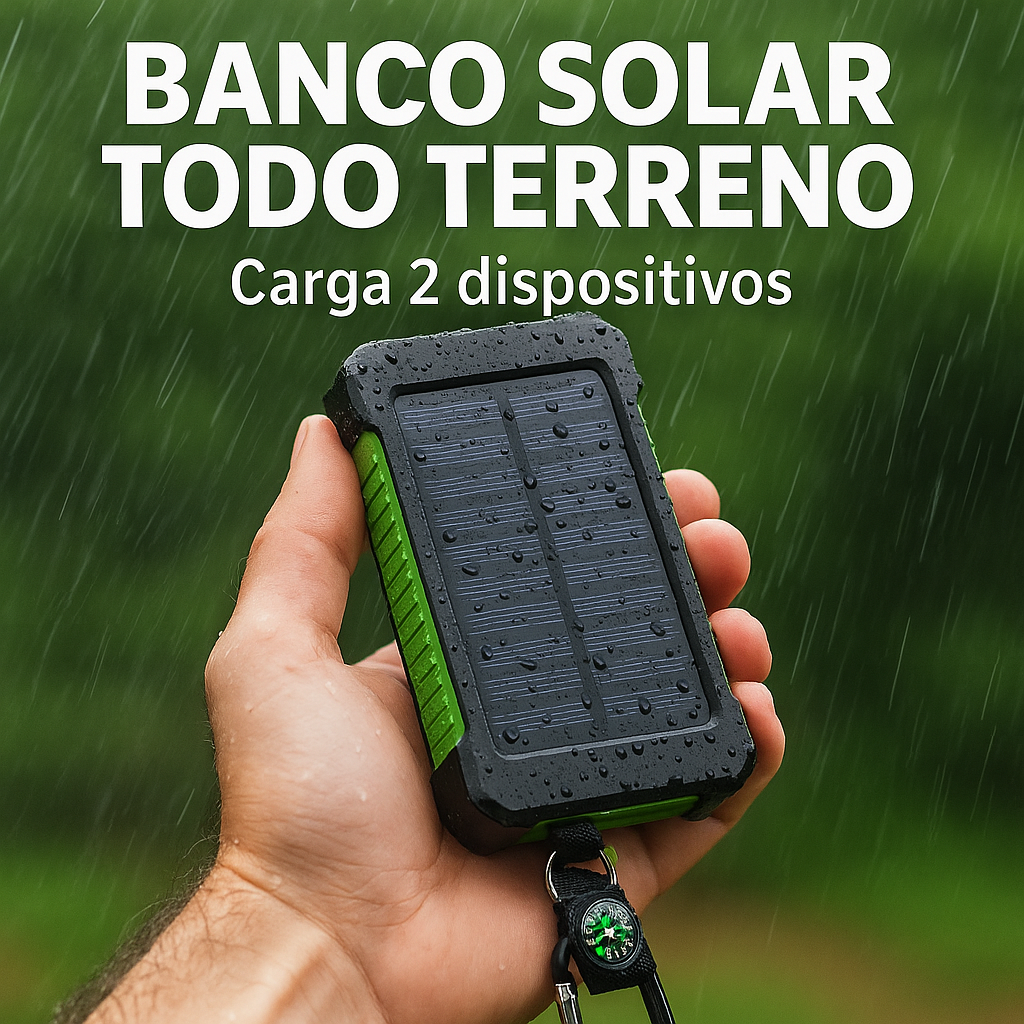 20000mAh Solar Power Bank Slim Universal – Portable High-Capacity Charger for Travel & Outdoor Use