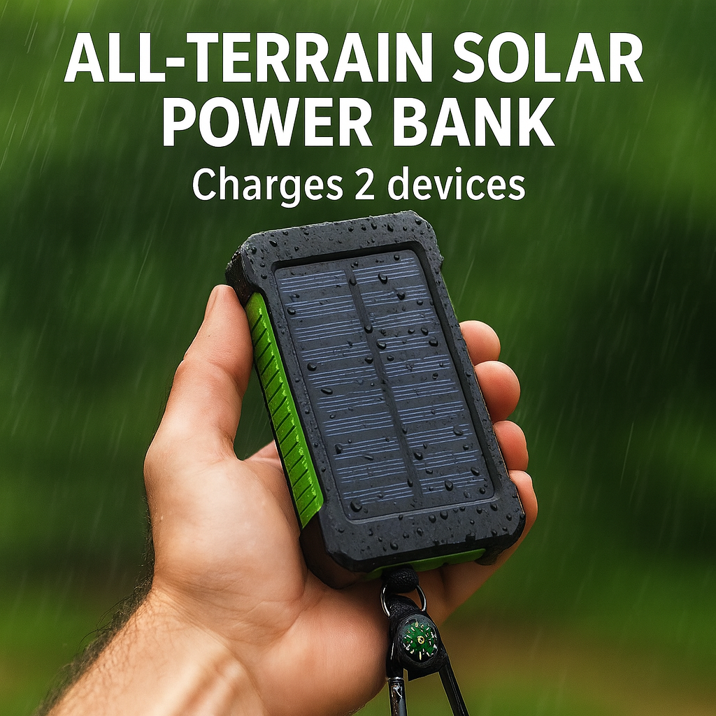 20000mAh Solar Power Bank Slim Universal – Portable High-Capacity Charger for Travel & Outdoor Use