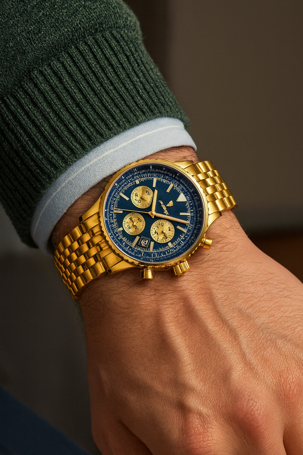 Luxury Waterproof Luminous Chronograph Watch for Men – Multi-Functional Sports & Business Design