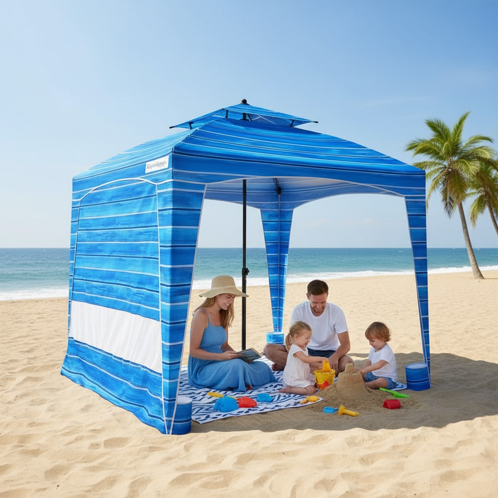 Easy Go Cabana: Beach Blue Outdoor Shade for Ultimate Comfort