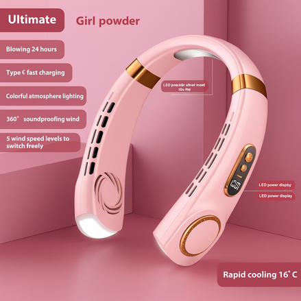 Portable USB Neck Fan – Hands-Free Rechargeable Cooling Device