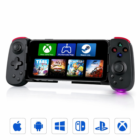 Bluetooth Mobile Game Controller - Wireless & Ergonomic Design