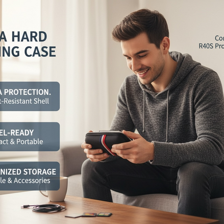 WERJIA Hard Carrying Case for R40S Pro/R35 Plus – Compact & Durable