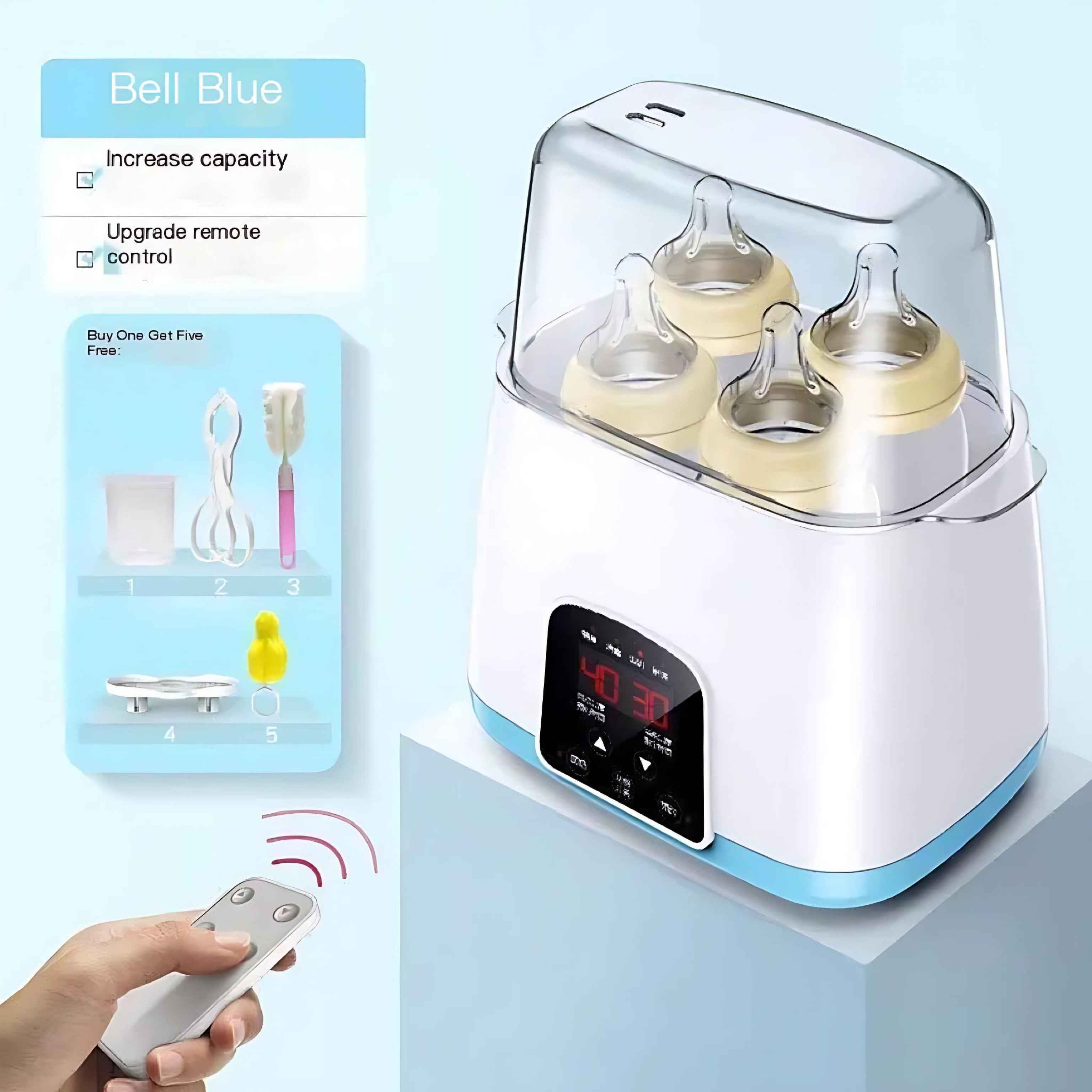 2-in-1 Bottle Warmer & Sterilizer Smart Device – Baby Milk Heater with Constant Temperature Control
