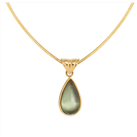 Blue Ocean Drop Necklace - Serene Teardrop Pendant for Women by Wave & Hang