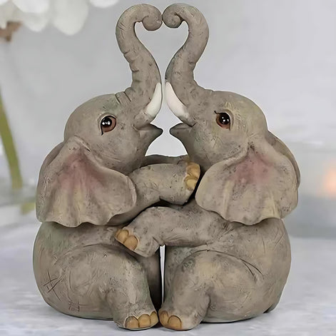 "Romantic Elephant Figurine – Perfect Valentine’s Gift" by Wave & Hang