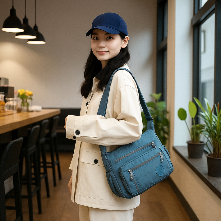 Nylon Crossbody Bag – Lightweight & Stylish for Women by Wave & Hang