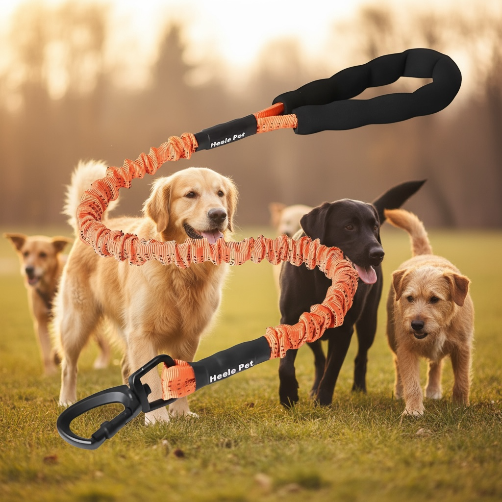 Elastic Dog Leash – Shock-Absorbing for Large Dogs | Adventure Ready! by Wave & Hang