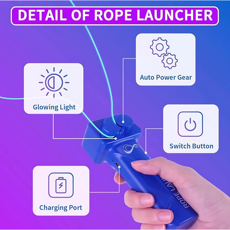 Glow-in-the-Dark Rope Launcher – Fun for Kids & Adults! by Wave & Hang