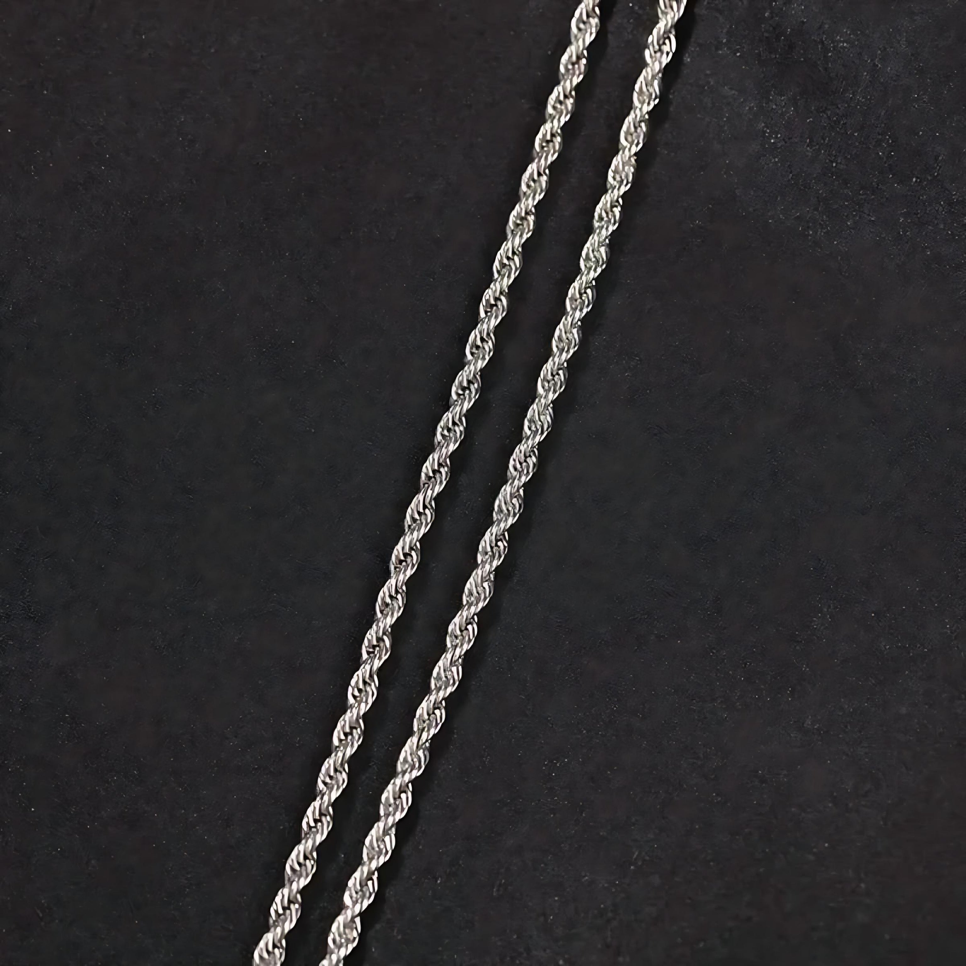 3MM Twisted Rope Chain Necklace – Durable Unisex Elegance by Wave & Hang