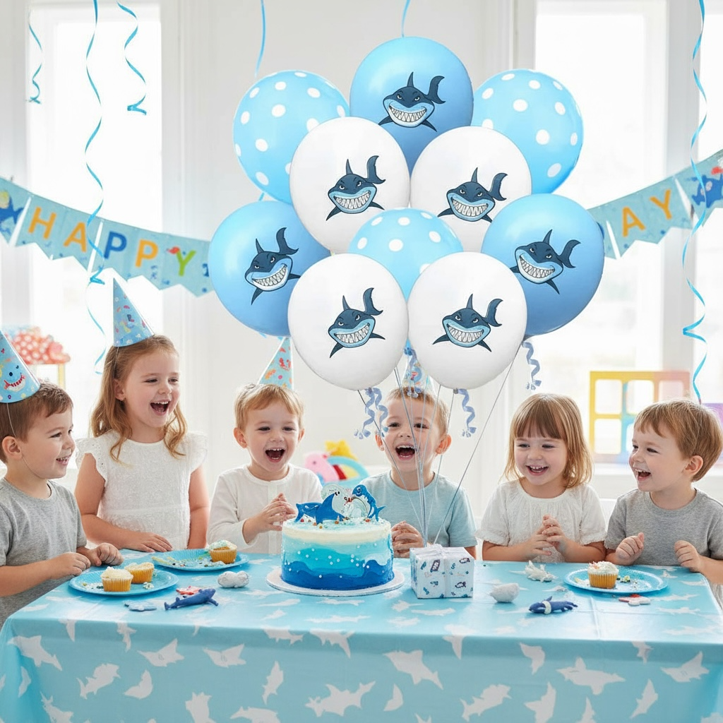 Shark Balloon Set – Ocean Fun for Kids’ Parties by Wave & Hang