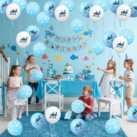 Shark Balloon Set – Ocean Fun for Kids’ Parties by Wave & Hang