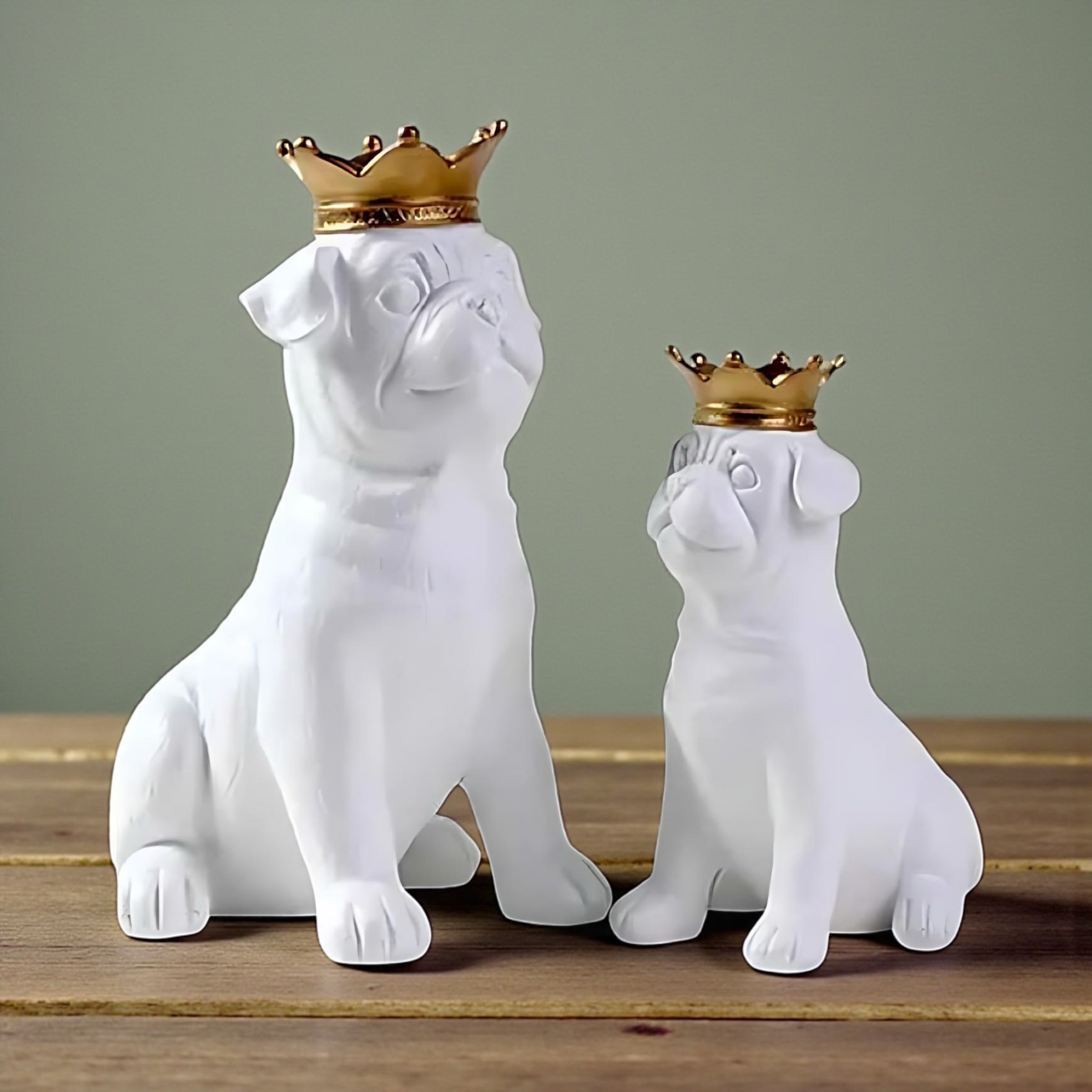 Nordic Bulldog Figurine | Modern Home Accent for Dog Lovers by Wave & Hang