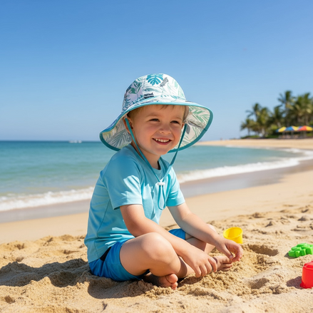 Toddler Waterproof Sun Hat | UV Protection for All-Day Fun by Wave & Hang