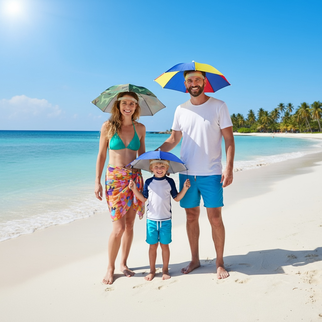 3-Pack Waterproof Umbrella Hats | Fun, Hands-Free Outdoor Gear by Wave & Hang