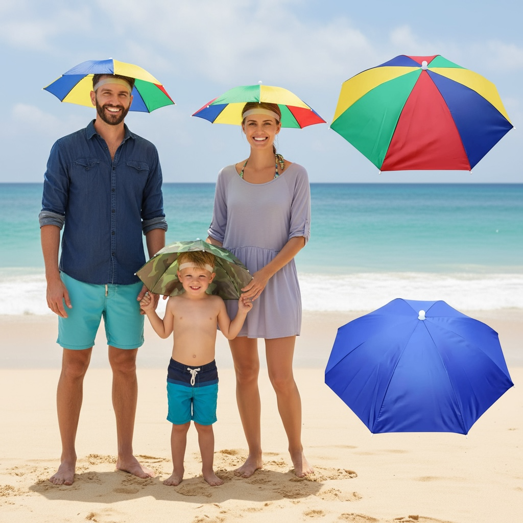 3-Pack Waterproof Umbrella Hats | Fun, Hands-Free Outdoor Gear by Wave & Hang