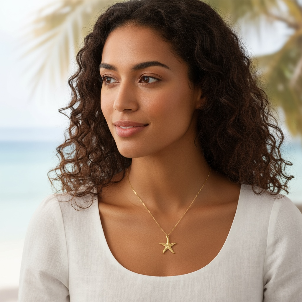 Ocean-Inspired Alloy Necklace | Elegant Beach Jewelry for Women by Wave & Hang