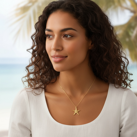 Ocean-Inspired Alloy Necklace | Elegant Beach Jewelry for Women by Wave & Hang