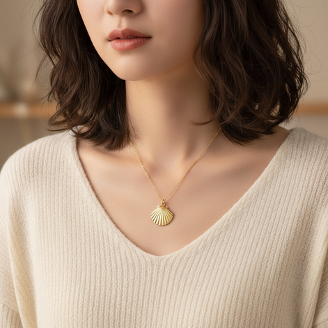 Ocean-Inspired Alloy Necklace | Elegant Beach Jewelry for Women by Wave & Hang