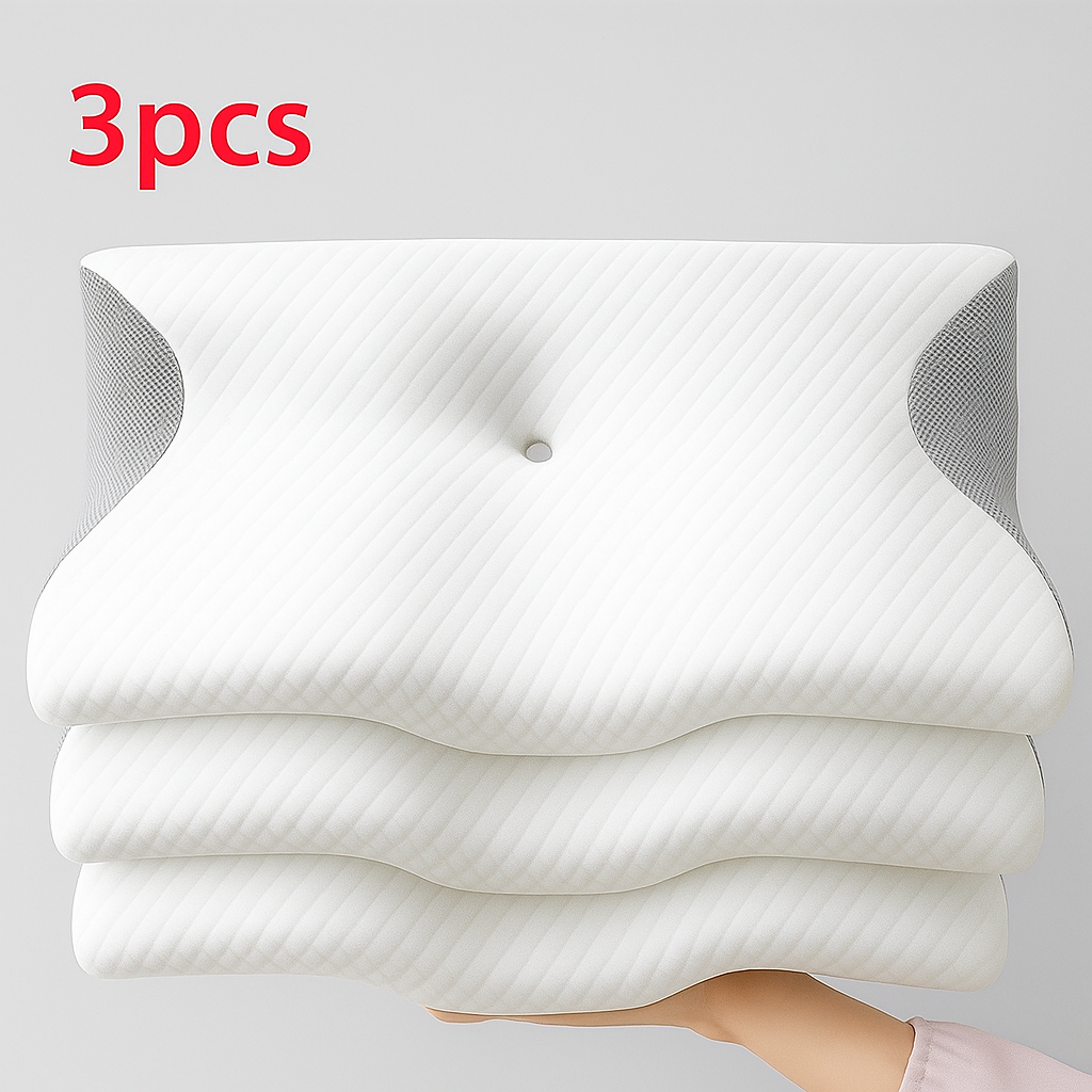 Orthopedic Memory Foam Cervical Pillow Ergonomic Butterfly Neck Support For Pain Relief And Alignment by Wave & Hang
